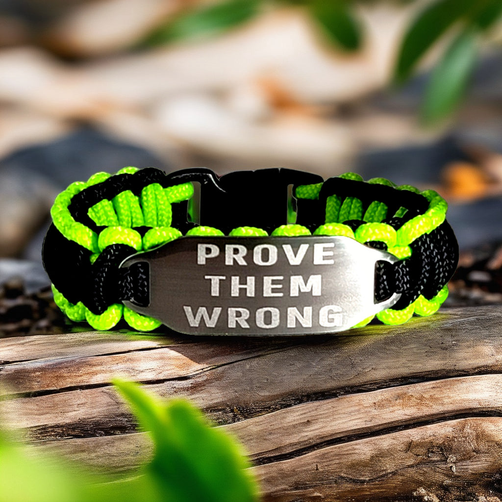 Custom Motivational 275 Paracord Bracelet for Kids & Adults